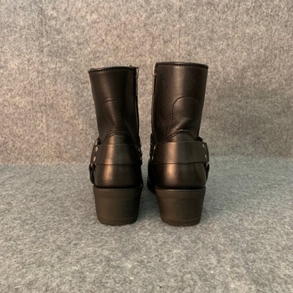 Harley Davidson Women's Full Grain Leather Upper El Paso Black Boots - Picture 11 of 12